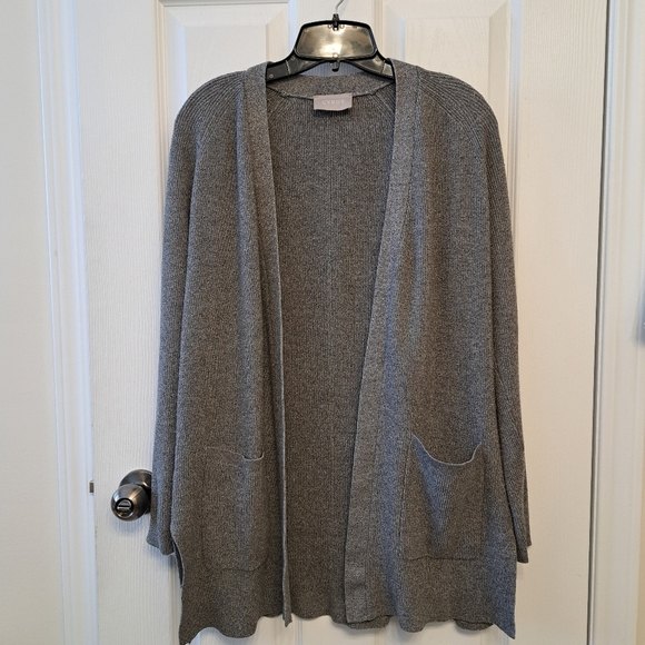 Cyrus Open Cardigan Grey Women's Medium Knit Sweater - Picture 9 of 11